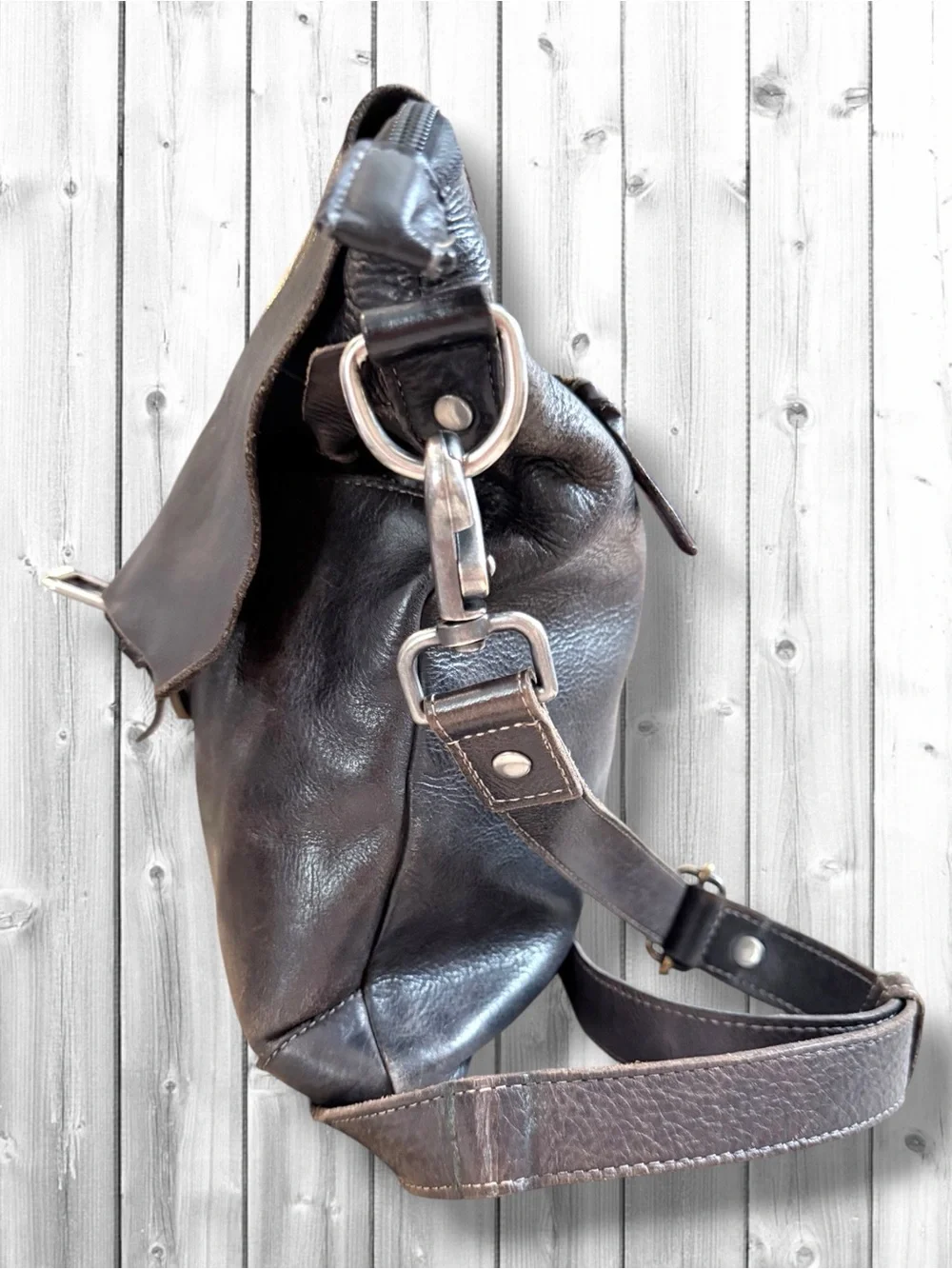 BED/STU BLACK RUSTIC AIKEN CONVERTIBLE CROSSBODY BAG